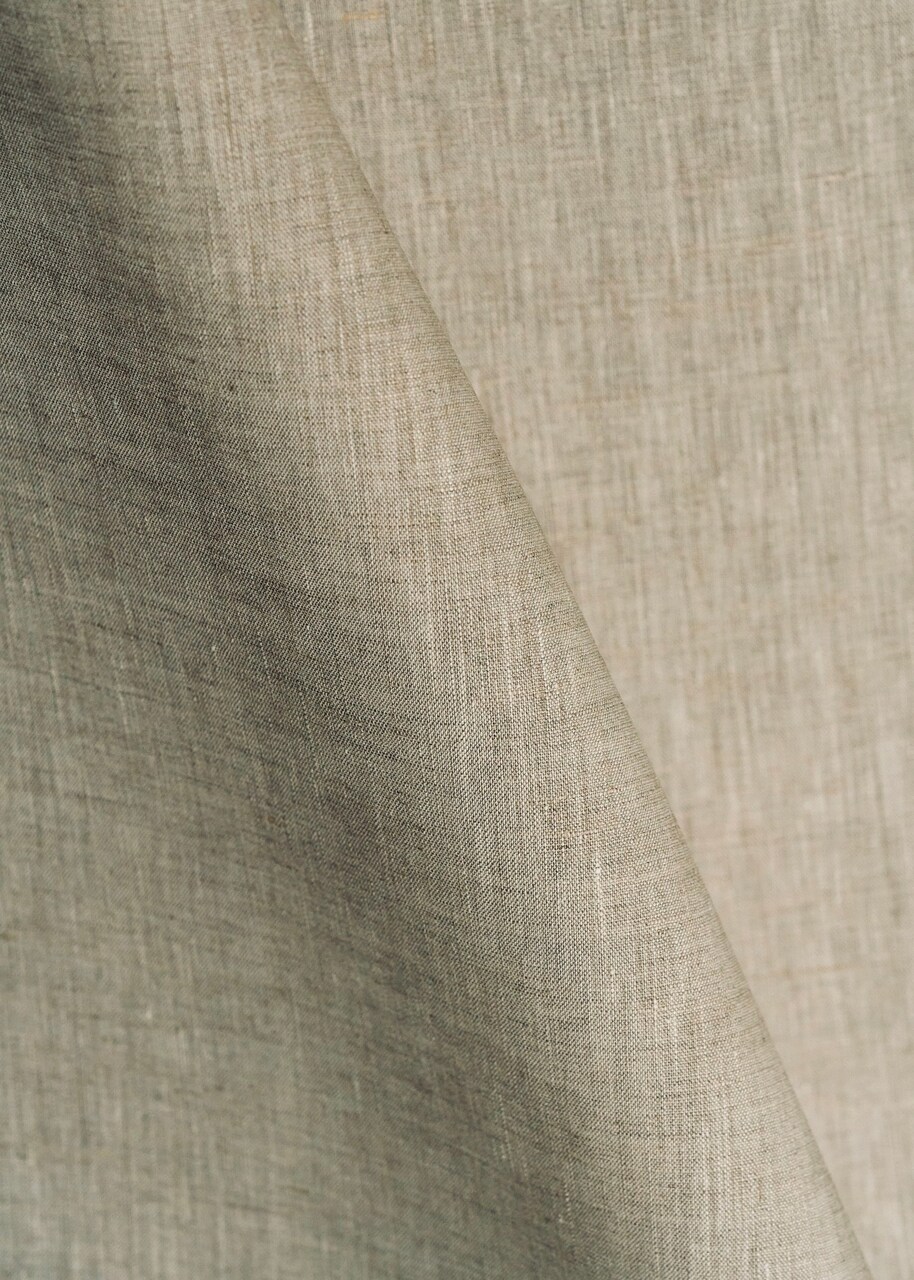 1 Yard 2 Tone Natural or Ivory Linen Cotton Blend Fabric, Lightweight Solid Woven Textile 58 Inches Wide